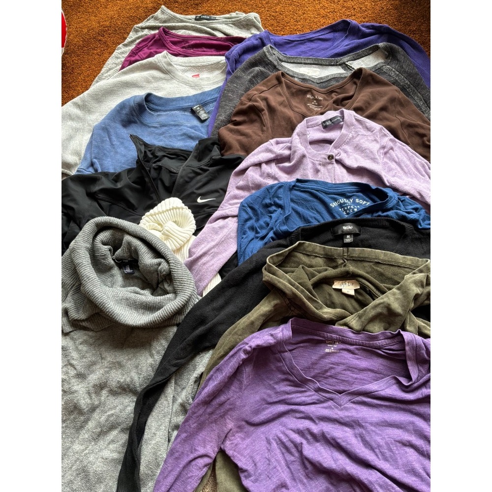 Mixed Brand Tops Bundle Womens Size M Multicolor Excellent Sweaters Tees Active